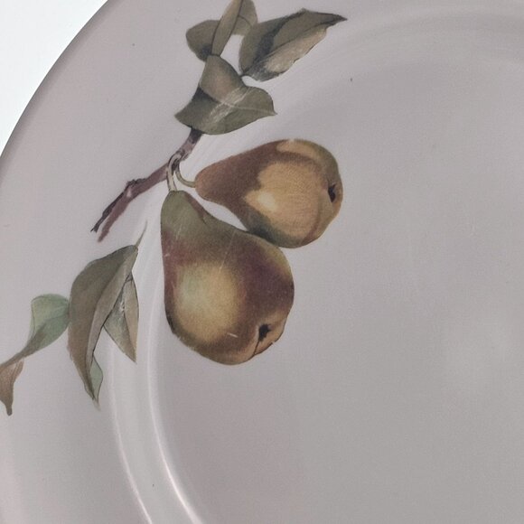 4 Royal Worcester Evesham Dessert Salad Plates 8" fruits & vegetables vtg flaw - Picture 5 of 12